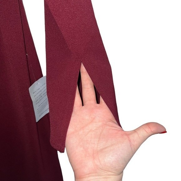 NEW NWT Katie May Surrender Draped Back Dress In Bordeaux - Picture 3 of 9